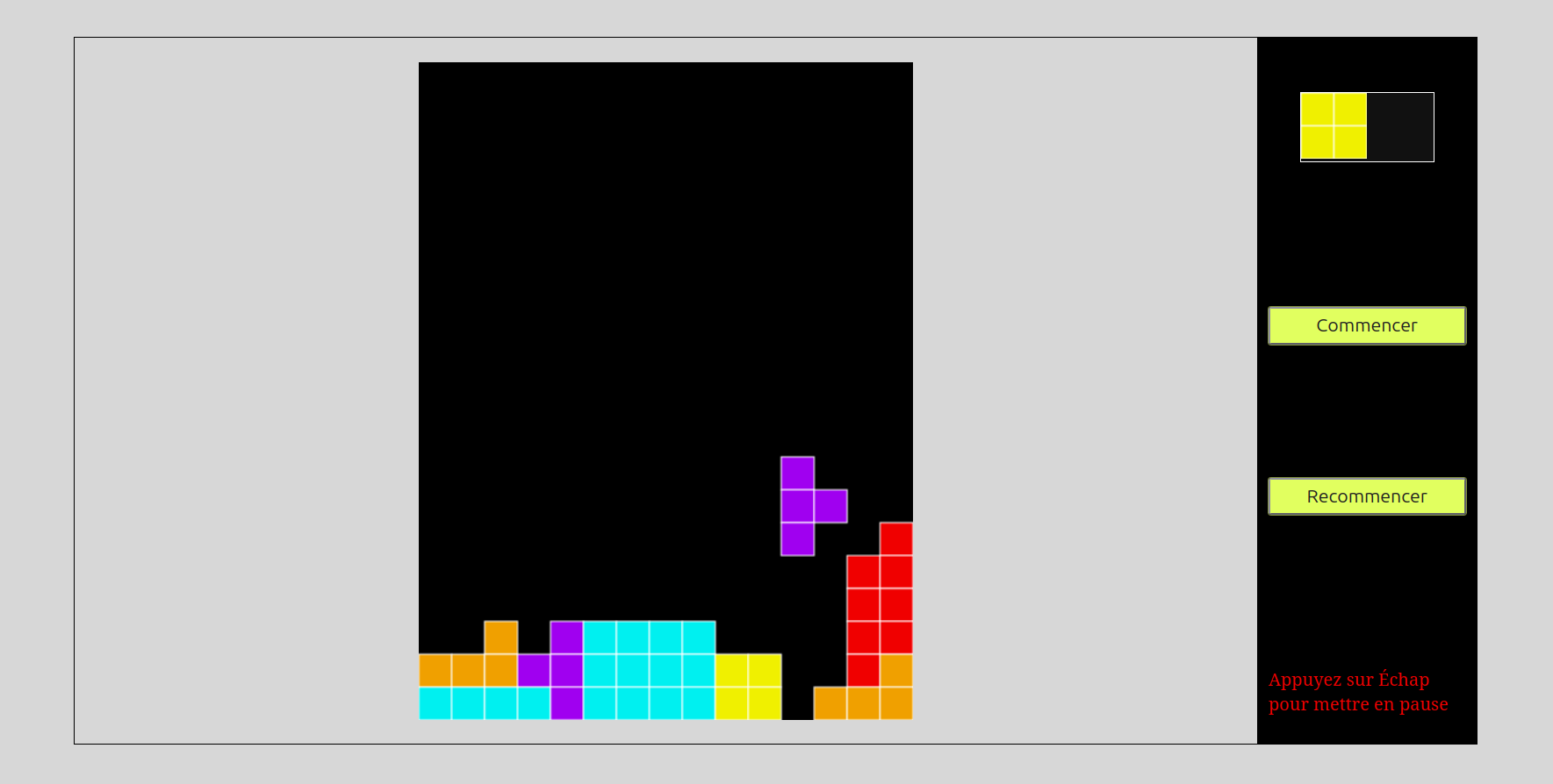 Tetris project preview