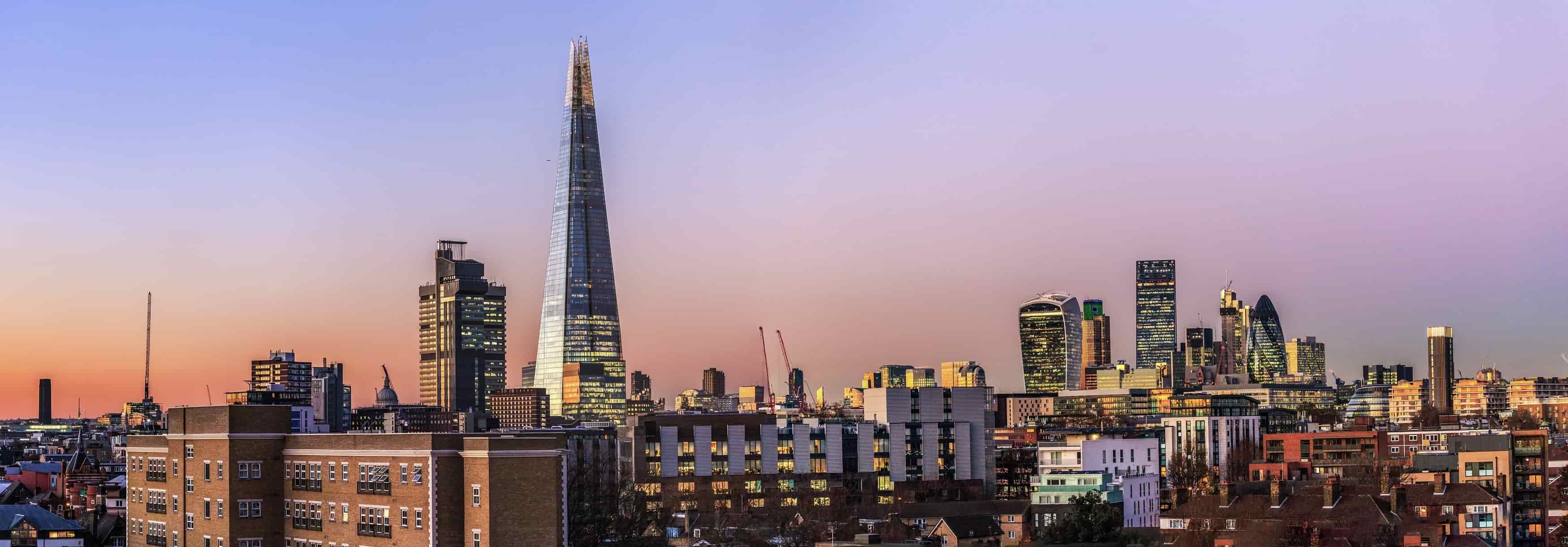 Banière du site, Image du quartier d'affaires de Londres